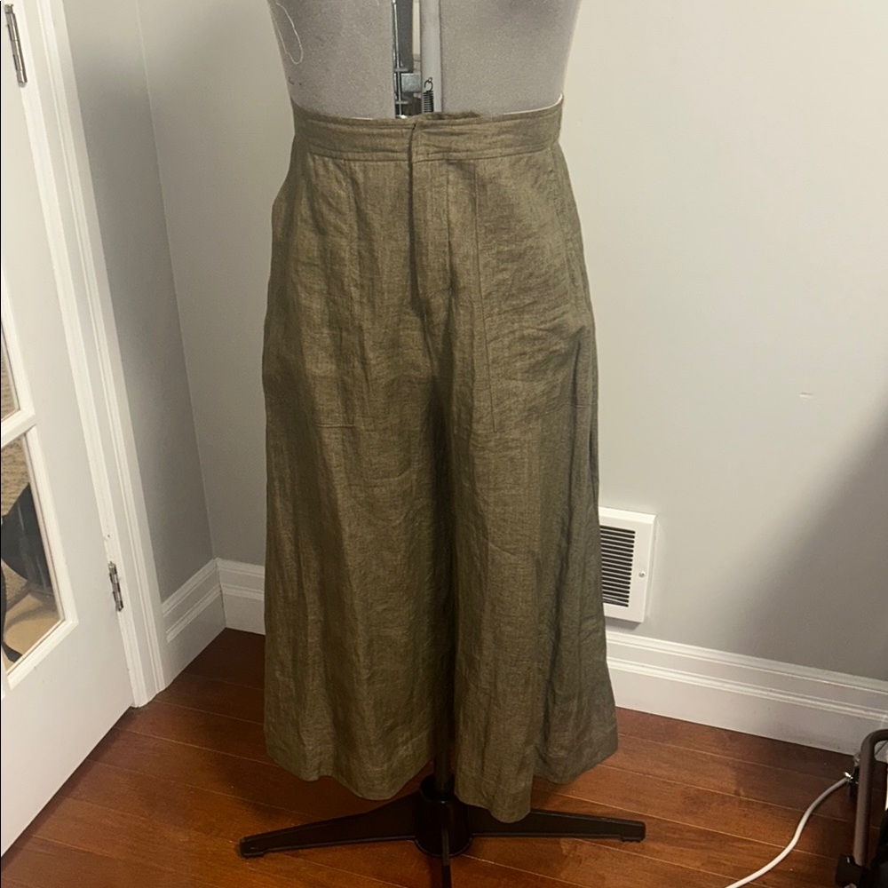 Wide Leg 100% Linen Pants - Size Small